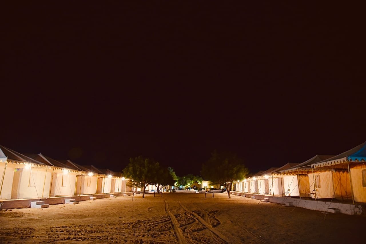 Camp View Under Desert Sky